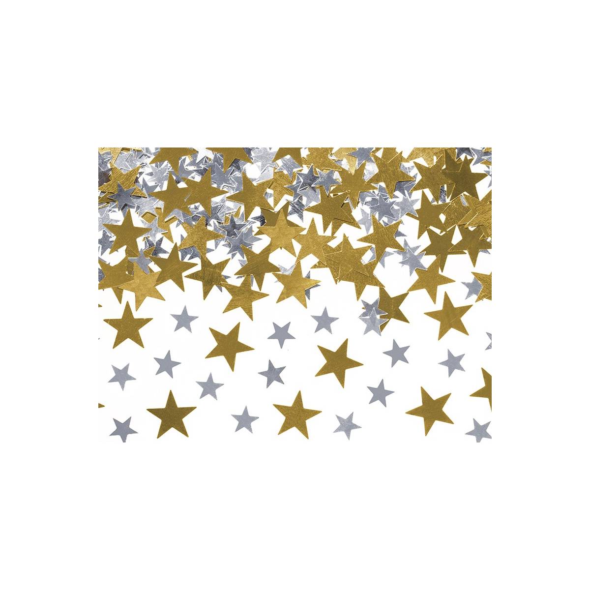 Konfetti Gwiazdki złote i srebrne