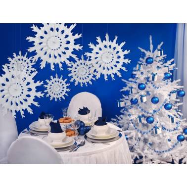 Rozeta bibułowa Śnieżynka 45 cm